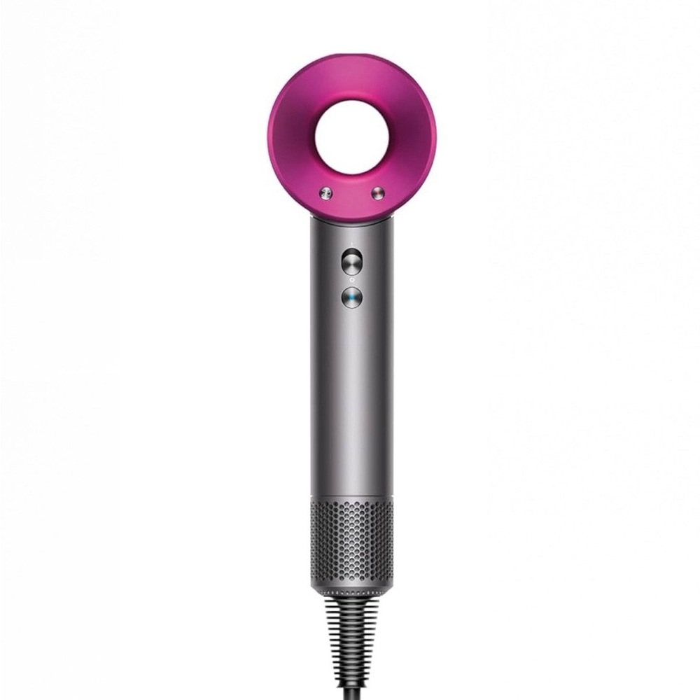 Dyson Hair Dryer Fuchsia Metallic Gray 220 Voltage for Travel to EUROPE & ASIA